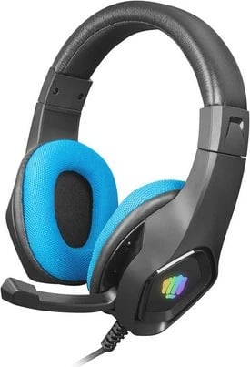 Kufje gaming Fury Phantom NFU-1679 me mikrofon, RGB, të zeza/blu