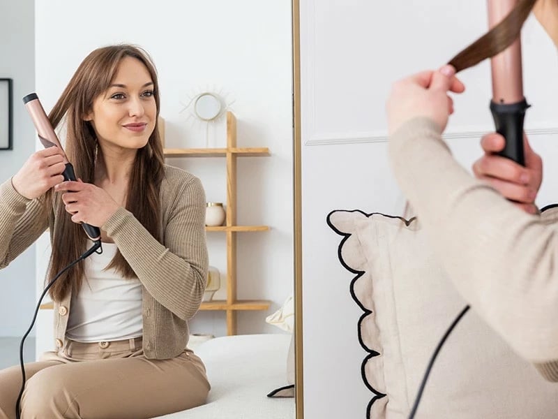 Lok për flokë Lafe Sleek & Shine Curler 32 mm, e zezë/kupër