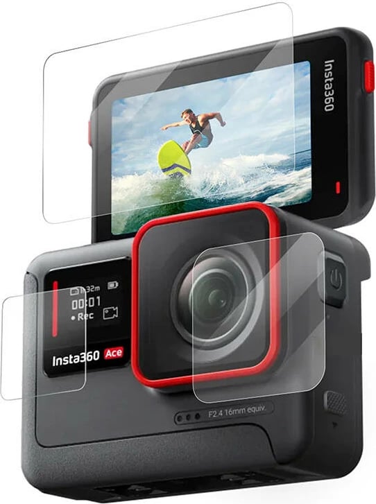 Xham i temperuar për kamera sportive Telesin S6-FLM-02-TIS, për Insta360 Ace Pro / Ace, set