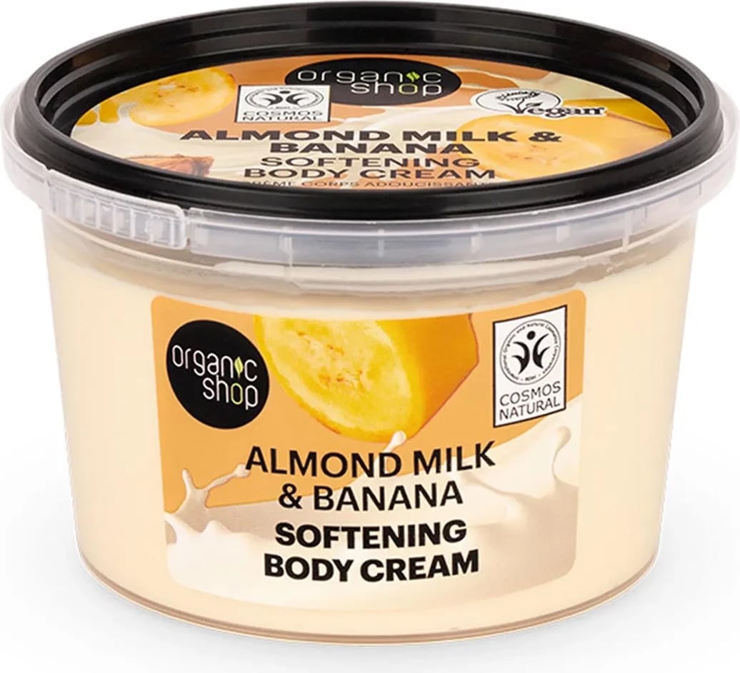 Krem trupi Organic Shop Almond Milk & Banana unisex 250ml
