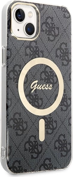 Set mbështjellës Guess GUBPP14SH4EACSK me karikues wireless për iPhone 14 6.1", i zi, MagSafe