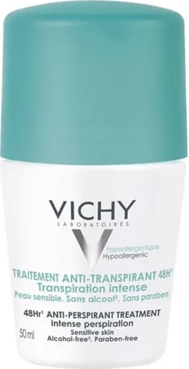 Deodorant roll-on unisex Vichy 48 orë Anti Perspirant, 50ml