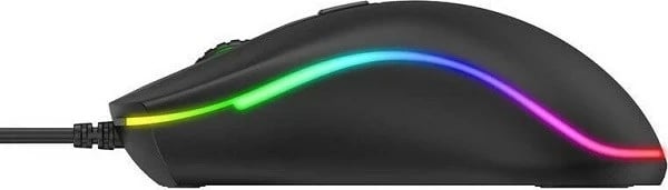 Maus HAVIT MS72, universal, me kabllo USB, i zi, me ndriçim LED