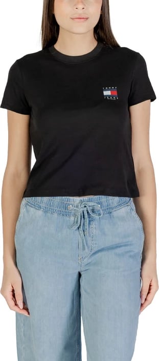 Maicë Tommy Hilfiger Jeans femra e zezë