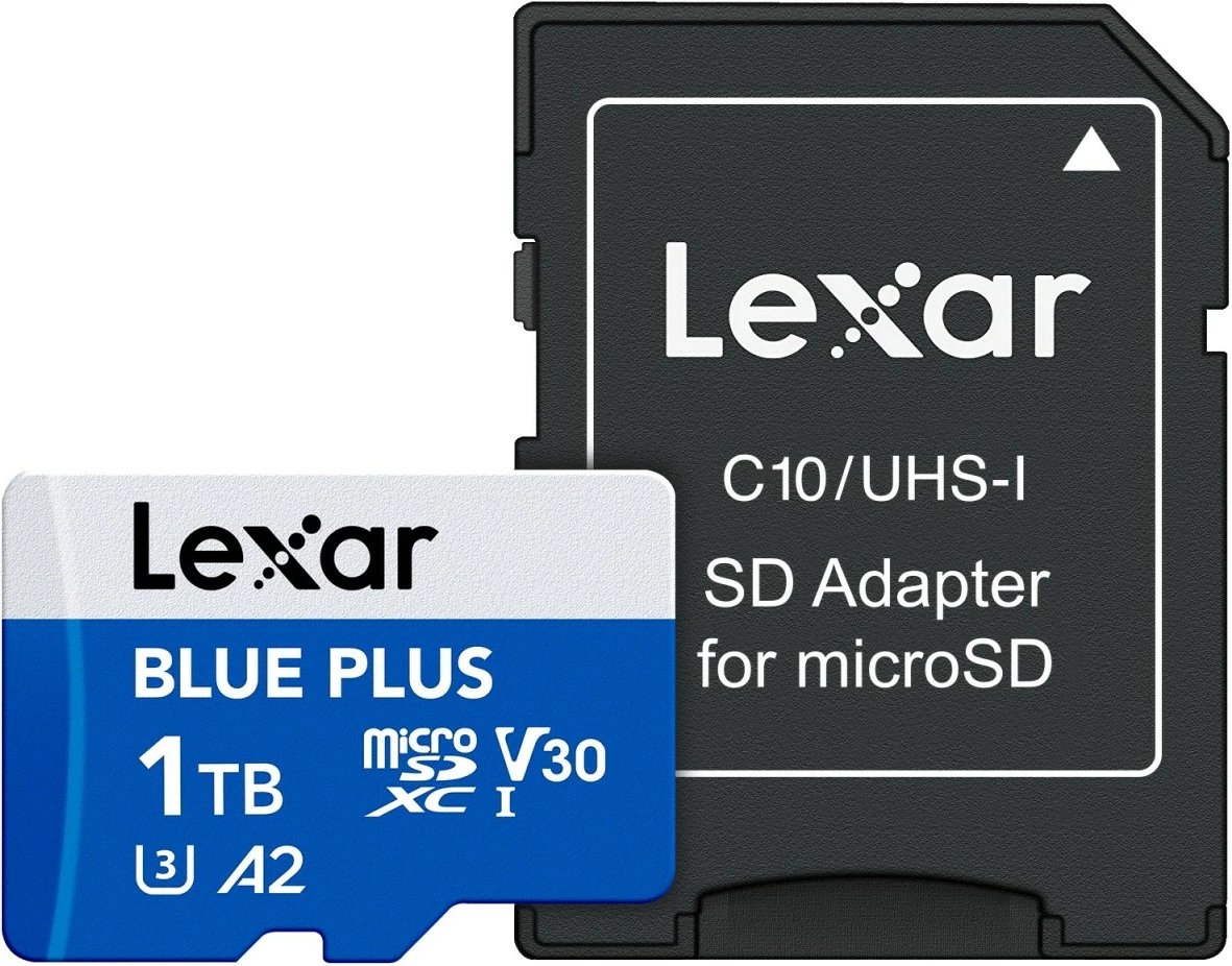 Kartë microSD Lexar Blue Plus LMSBLPL001T-BNANG 1TB UHS-I V30 U3 A2 deri 170MB/s me adapter SD blu