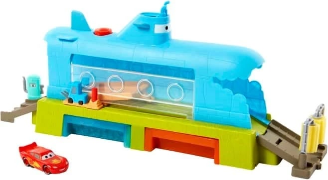 Set loje Disney Pixar Cars Color Change Whale Car Wash, MATTEL, Multi