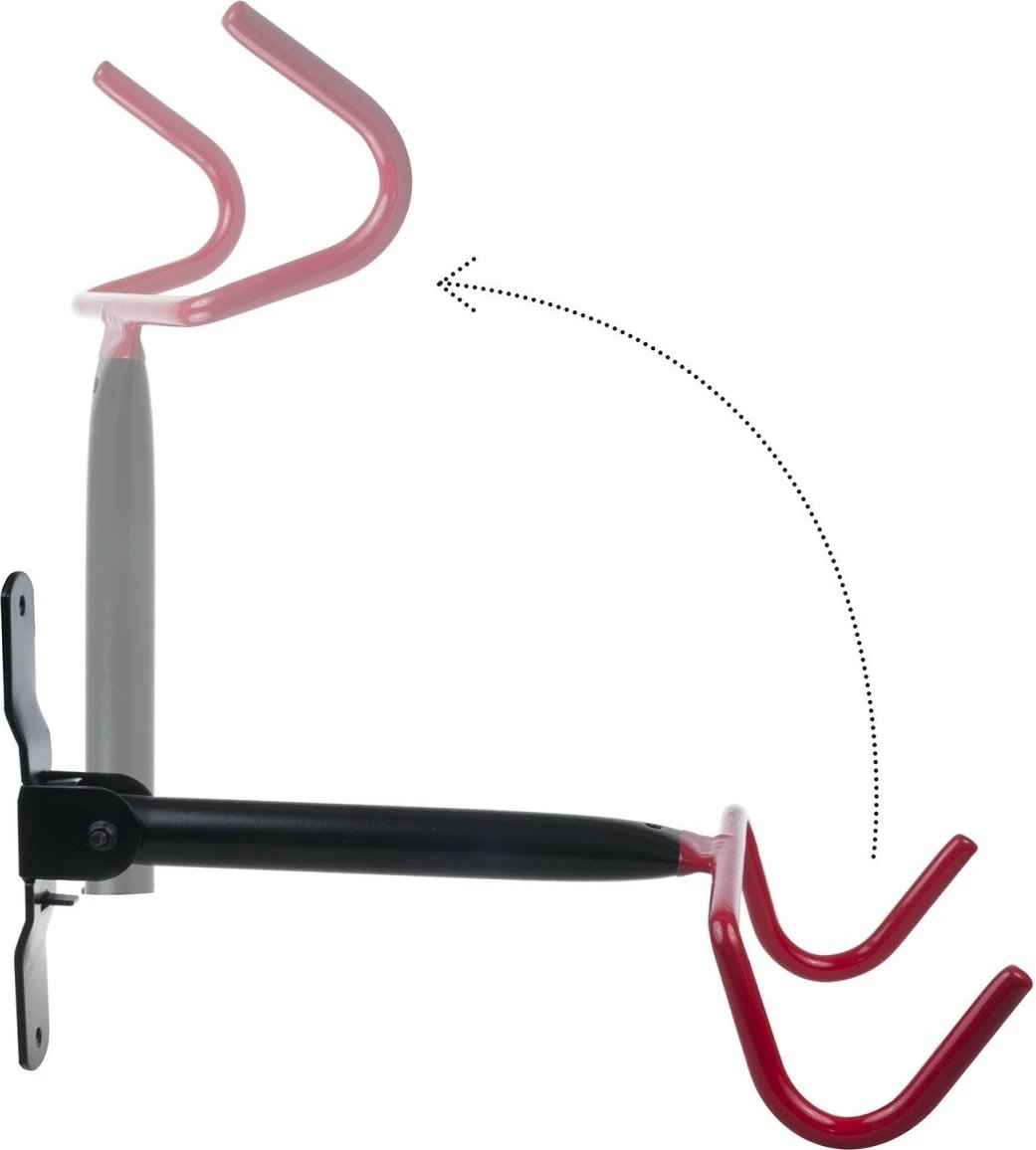 Mbajtës muror horizontal për biçikletë Maclean MC-430, çelik, 30kg, zi/kuq