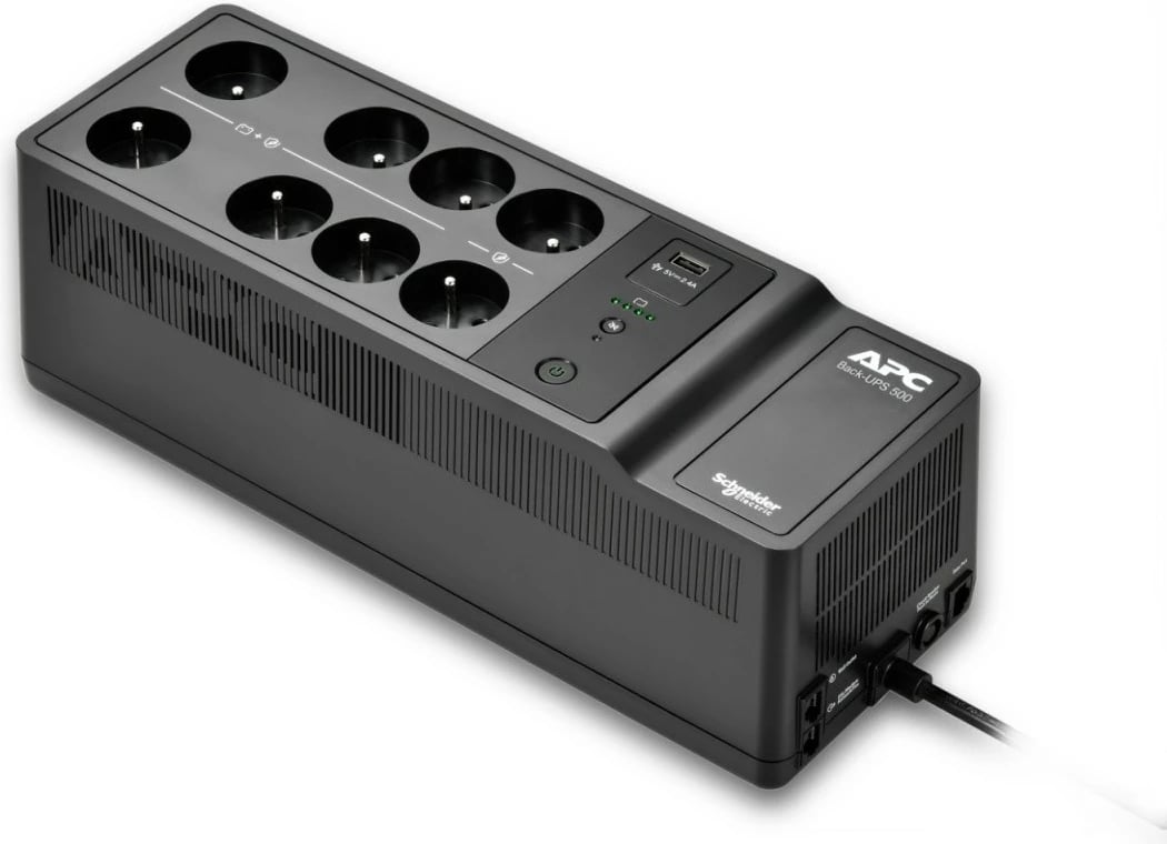 UPS APC BE500G2-FR Back-UPS, 500VA, 8 dalje, USB, e zezë