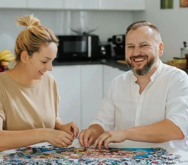 Puzzle Trefl 500 pjesë American Gothic Dog Edition