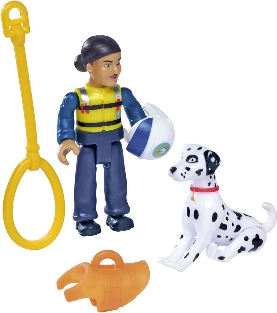 Helikopter policie lodër Simba Fireman Sam me drita dhe tinguj, me figurina Rose dhe Radar, Blu/Bardhë/Verdhë