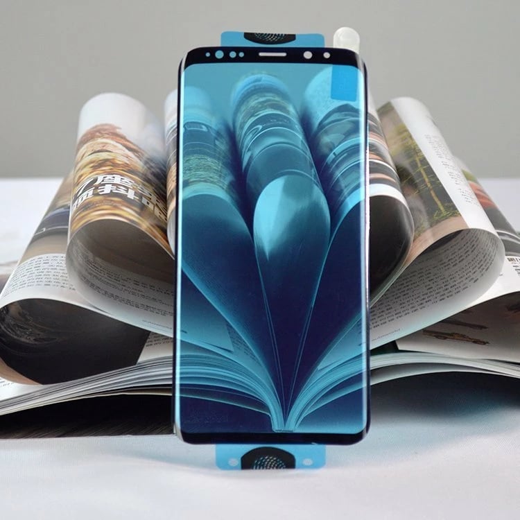 Mbrojtës ekrani Hurtel 3D Edge Nano Flexi Glass me kornizë për Samsung Galaxy S21+ 5G, Zi