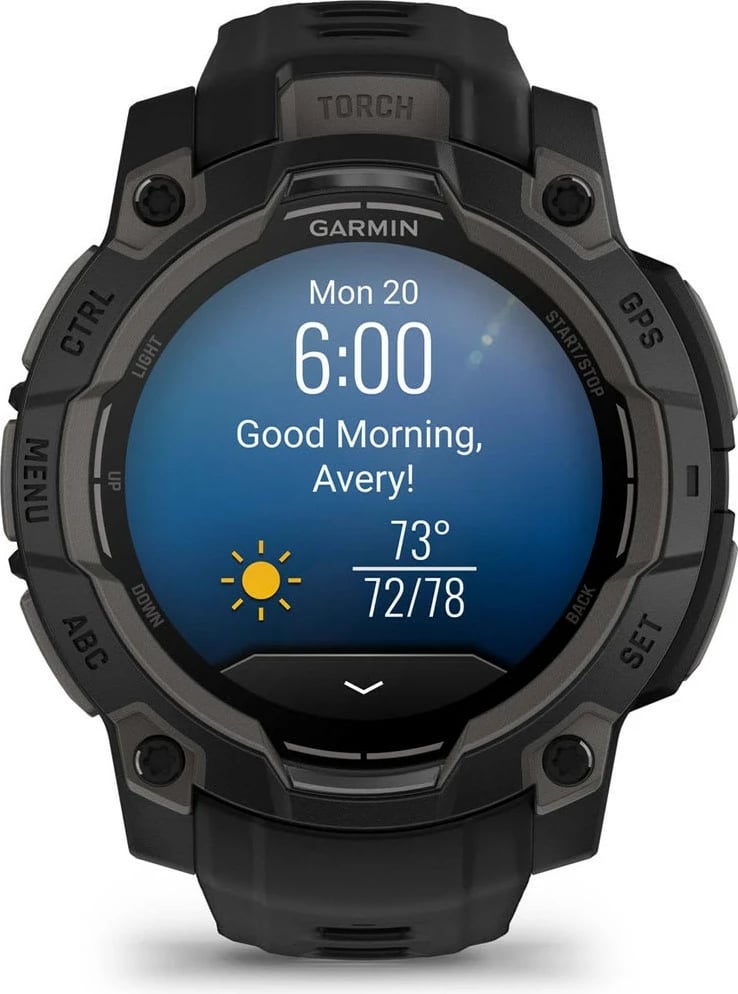 Smartwatch Garmin Instinct 3 AMOLED, 4 GB, GPS, e zezë