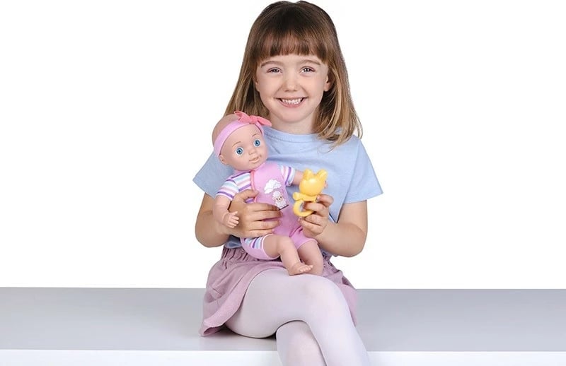 Kukull lodër Natalia Sweet Little One 33 cm me aksesorë, rozë