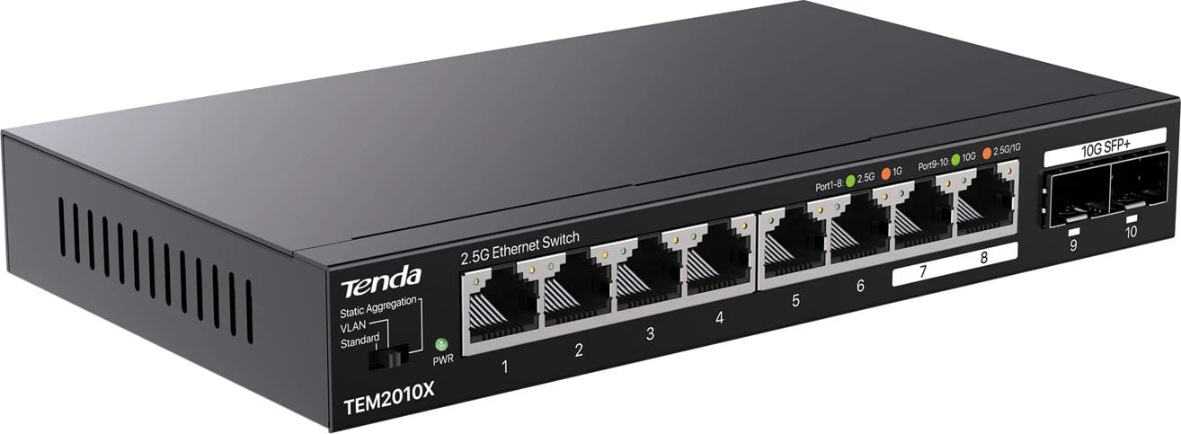 Switch Tenda TEM2010X, 2.5G Ethernet, Desktop, Zi