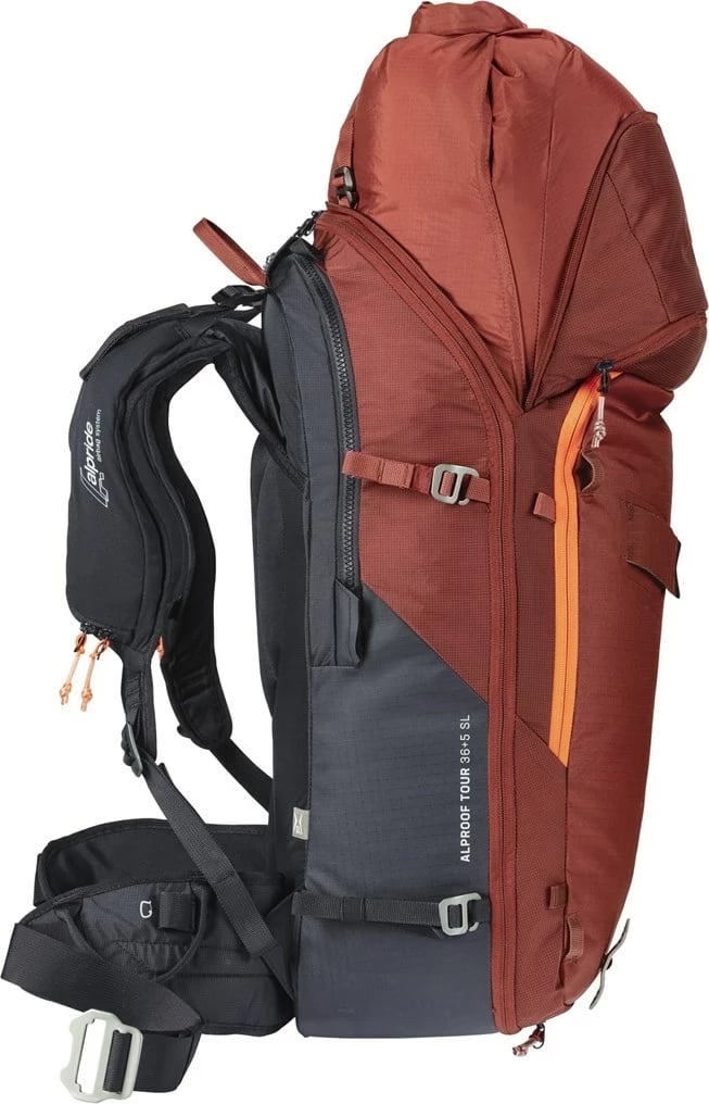 Çantë shpine Deuter Alproof Tour 36 + 5 SL, për femra, e kuqe e zezë Çantë shpine Deuter Alproof Tour 36 + 5 SL, për femra, e kuqe e zezë
