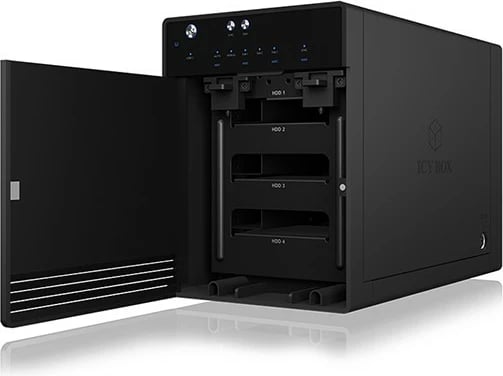 Kuti e jashtme për hard disk ICY BOX IB-3740-C31, 4 vende, USB Type-C, 10 Gbit/s, e zezë