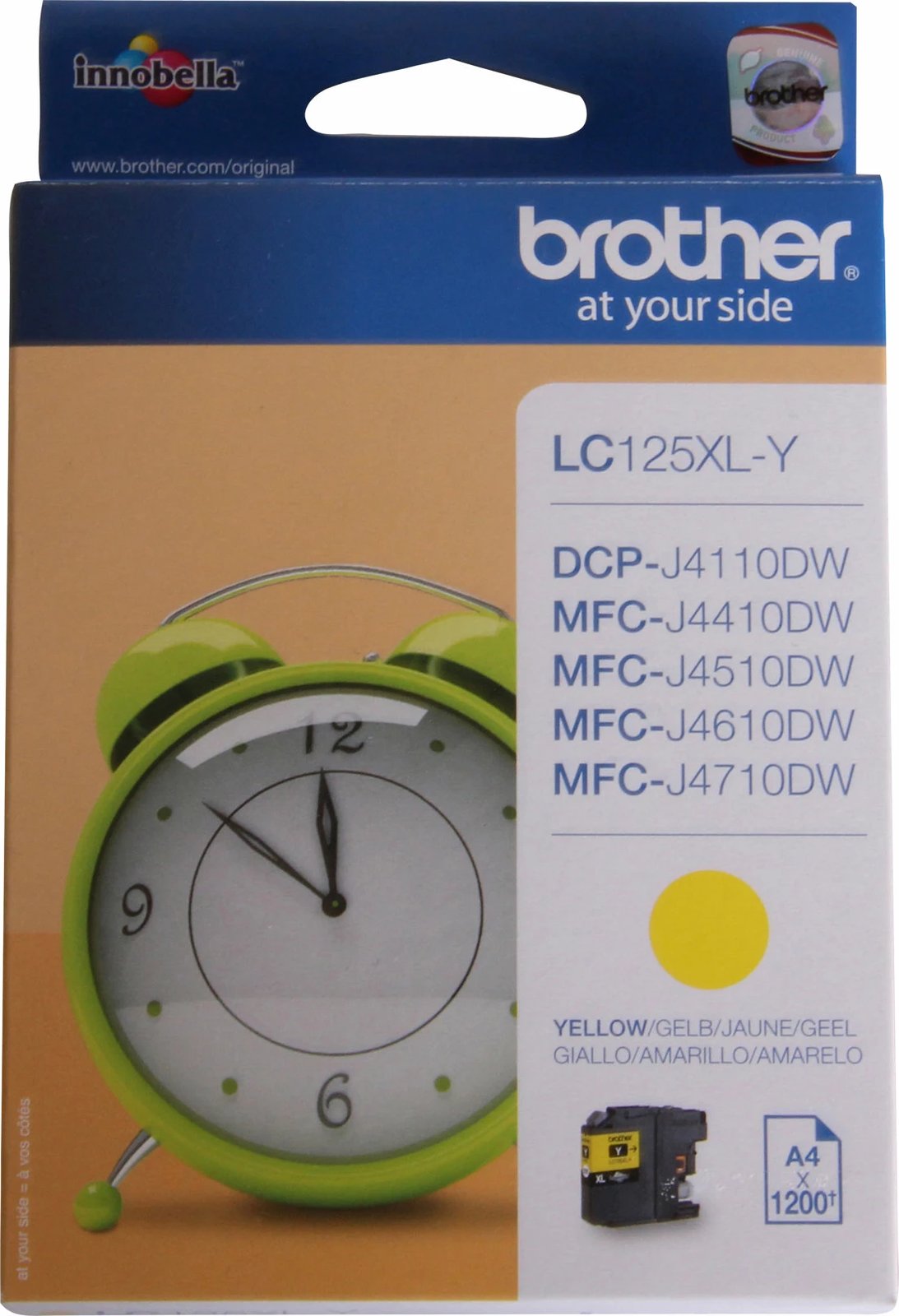 Toner Brother LC125XLY, e verdhë, super high yield, 1 copë