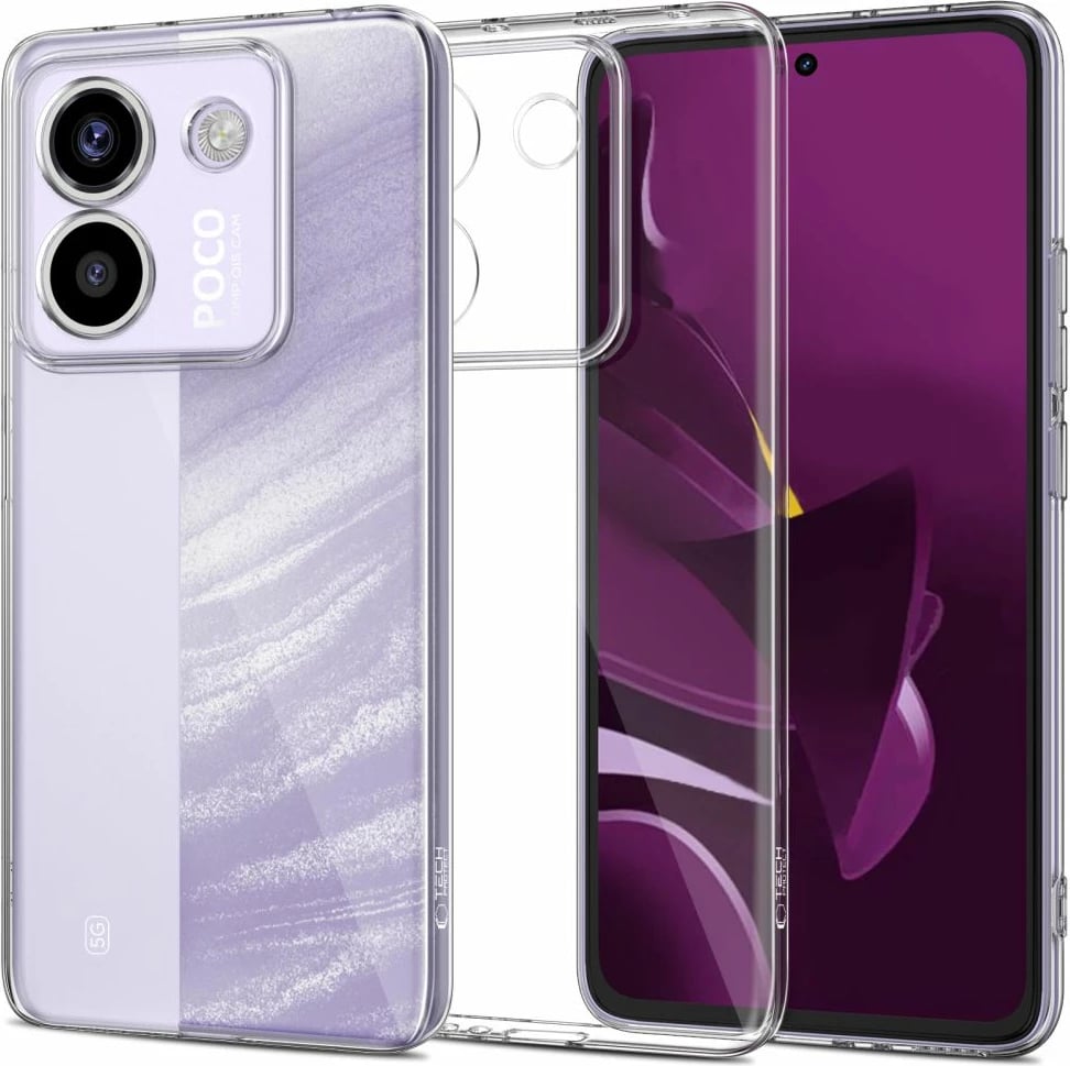 Mbështjellës Tech-Protect FlexAir për Xiaomi Poco M7 Pro 5G, Transparent