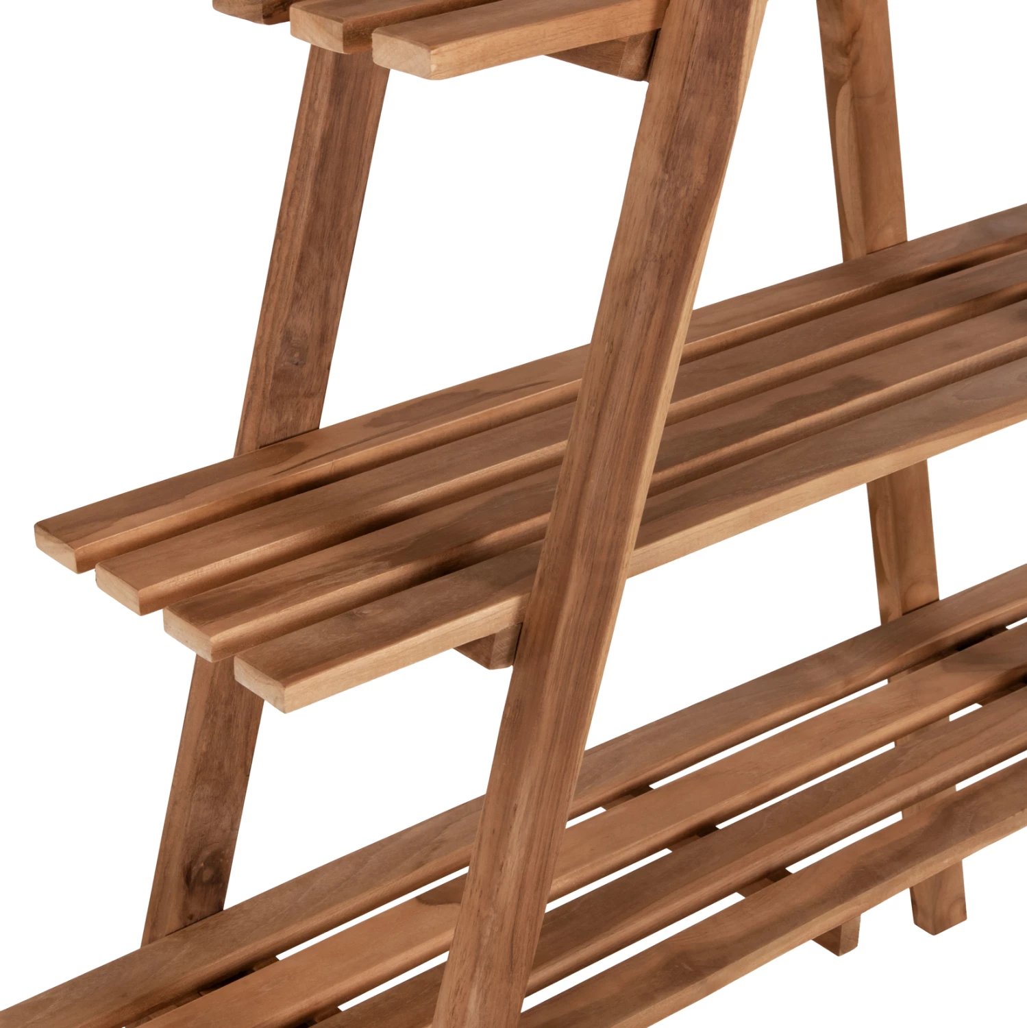 Raft librash STAM, dru teak, ngjyrë natyrale, 120x33x180H cm