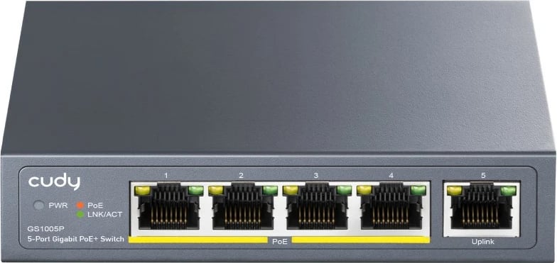 Switch Cudy GS1005P, Gigabit Ethernet, PoE, Rack mounting