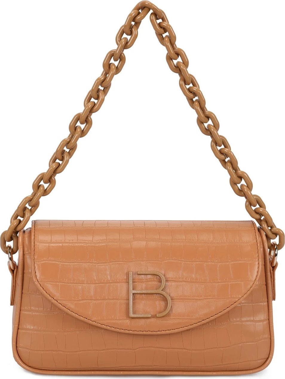 Çantë krahu Lucky Bees, ngjyrë tan, Croco 240
