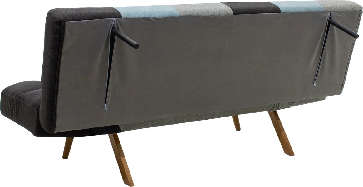Krevat-sofa 3 vendesh Freddo, material shumëngjyrësh, 182x81x84cm