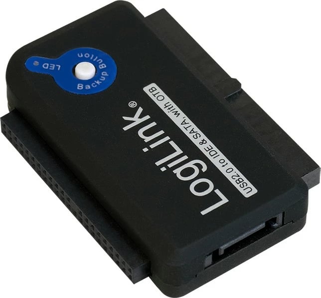 Adapter LogiLink AU0006C, USB Type-A, IDE/ATA, SATA, 1.2 m, e zezë