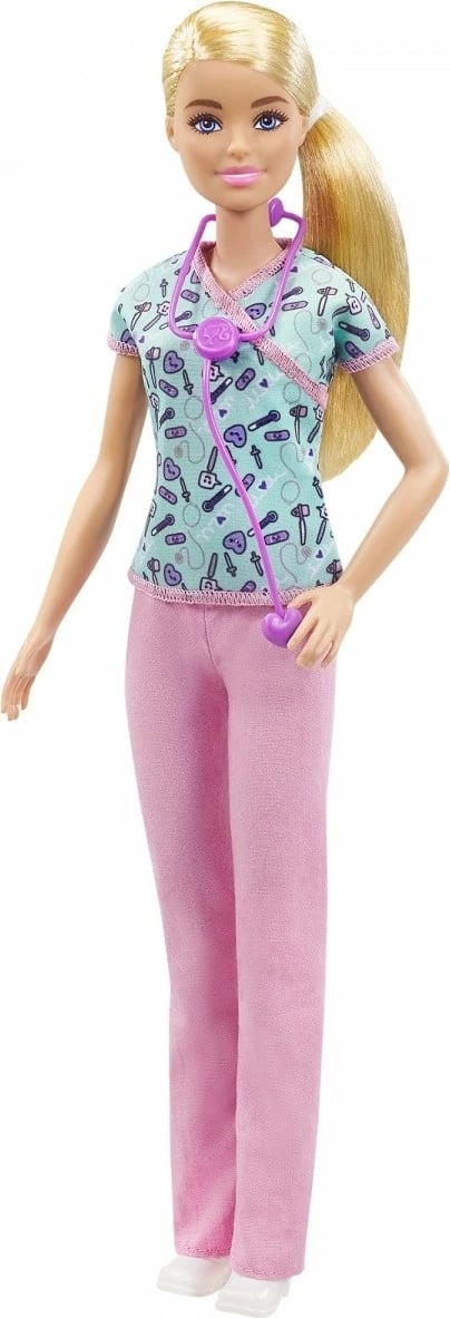 Kukull Barbie Mattel Career Nurse GTW39, infermiere, me aksesorë