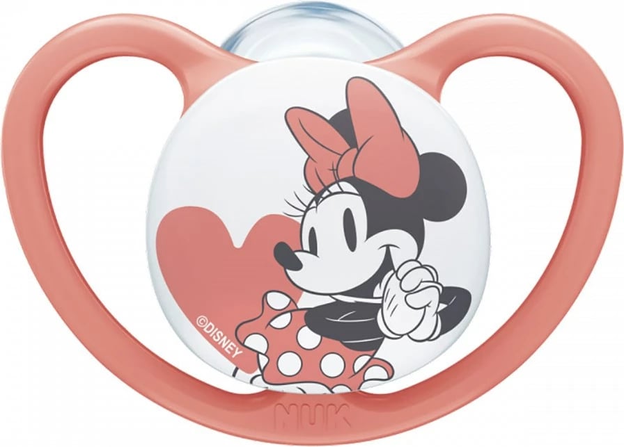 Qetësues bebe NUK Space Disney Minnie Mouse 0-6 m silikon 1 copë e kuqe