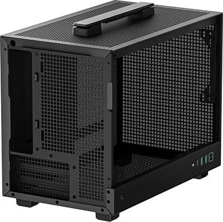Kasë DeepCool CH160 MESH, për kompjuter, xham i temperuar, e zezë
