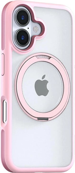 Mbështjellës Torras Ostand R Fusion për iPhone 16, rozë