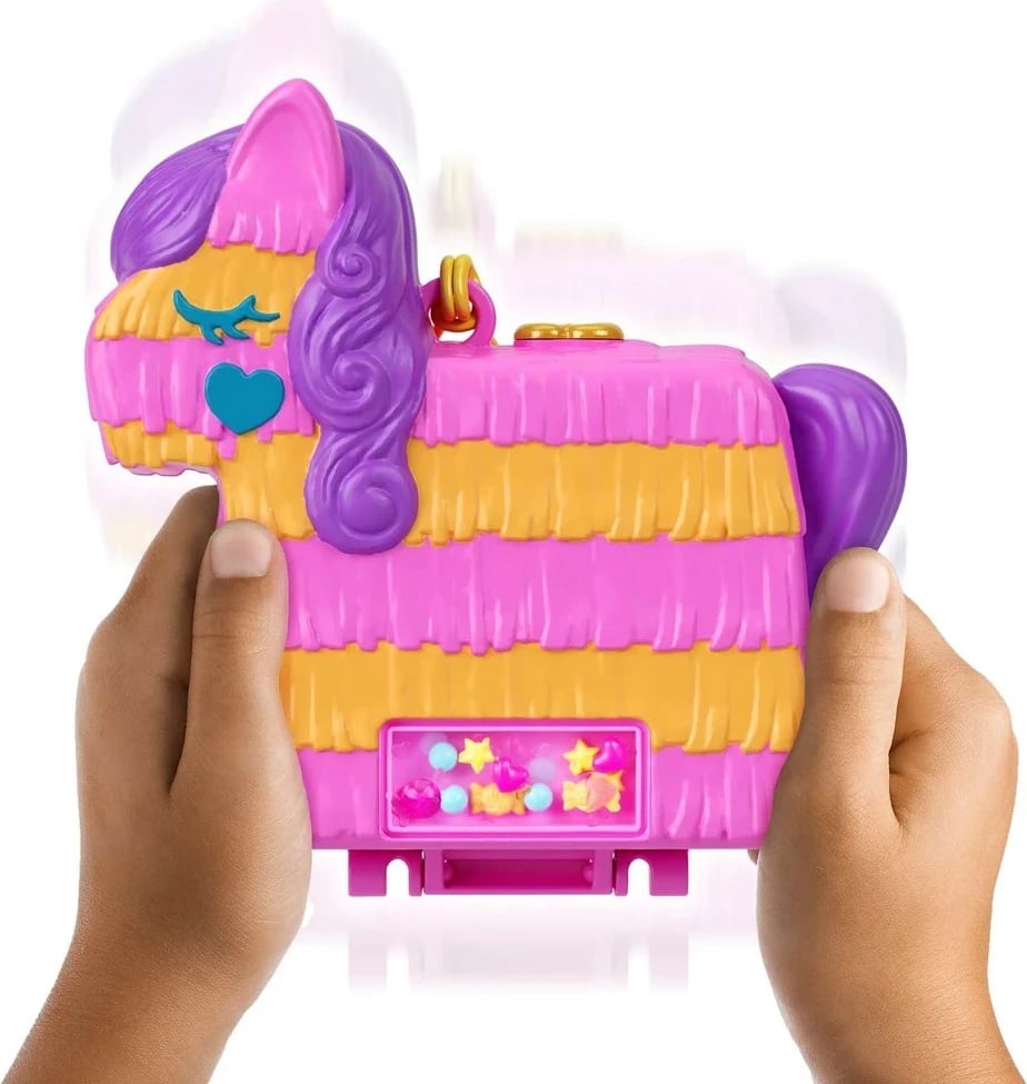Set lodrash Polly Pocket Piñata Party Compact, MATTEL, HKV32, shumëngjyrëshe