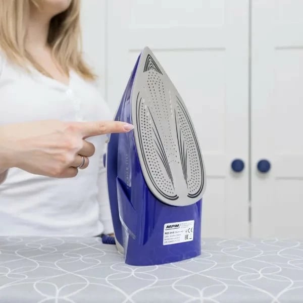 Hekur me avull MPM MZE-24/G, 3000 W, pllakë qeramike, Blu