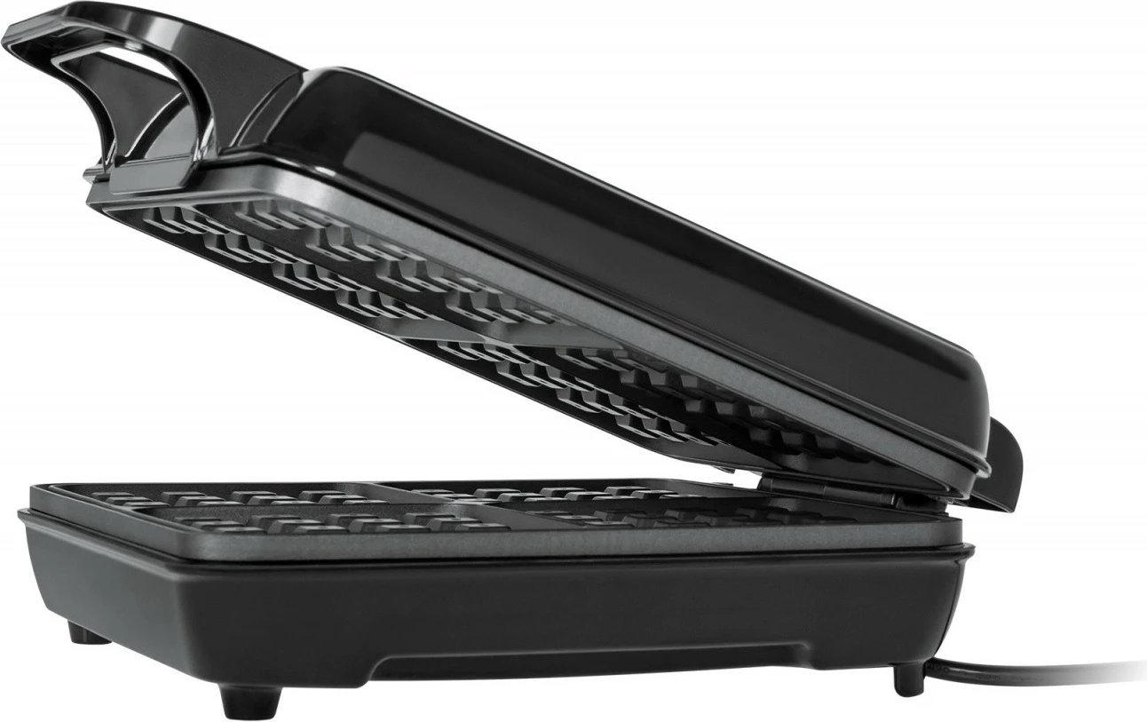 Aparat për waffle TEESA TSA3224, 1100W, 4 copa, Teflon, zi/inox