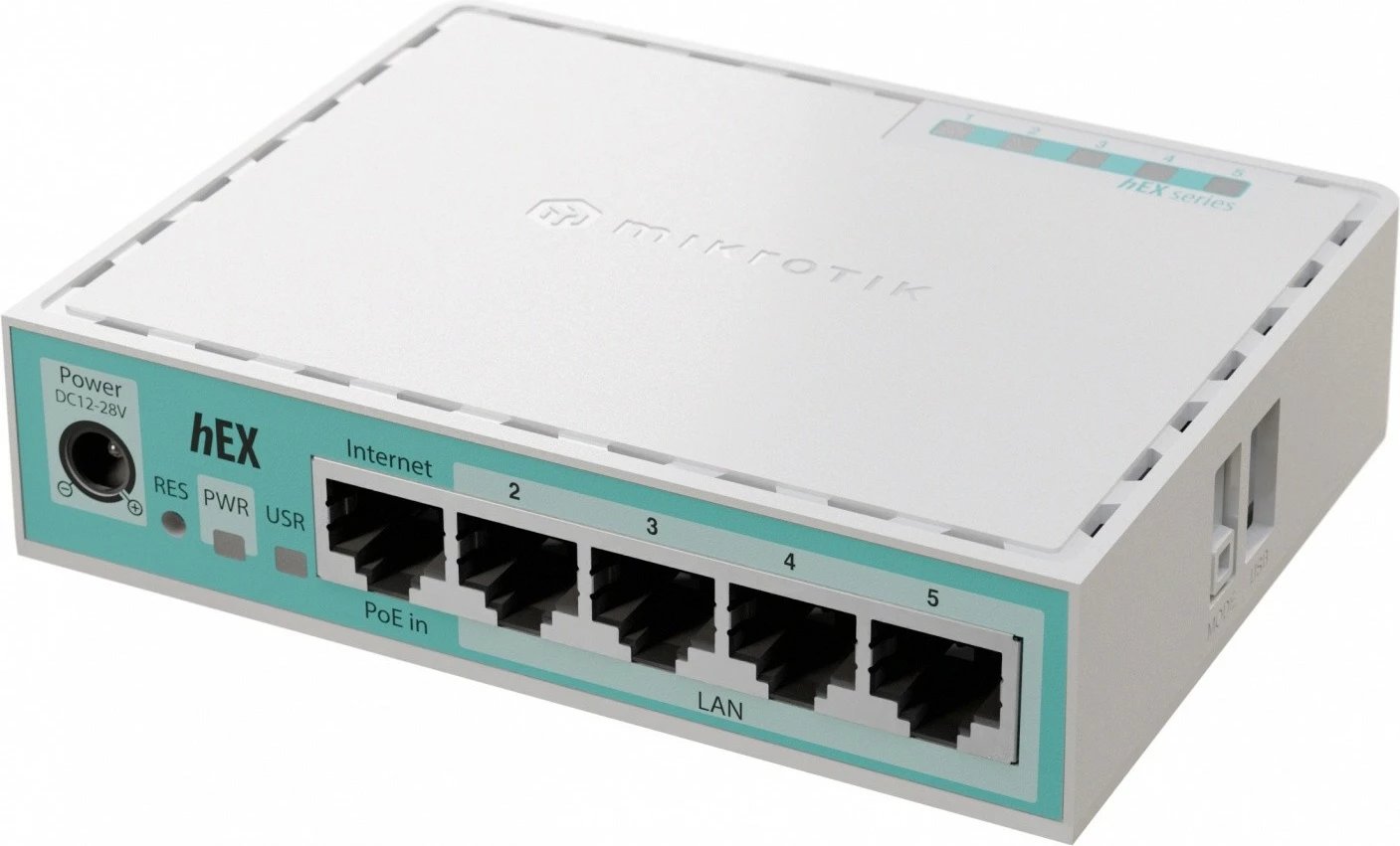Router MikroTik hEX E50UG, 5x Gigabit Ethernet, USB, PoE-In, Bardhë