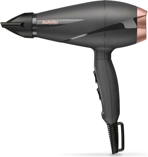 Tharëse flokësh BaByliss Smooth Pro 2100 6709DE 2100W, jonizim, 2 temperatura / 2 shpejtësi, buton ajër i ftohtë, me difuzer dhe grykë koncentratore, e zezë