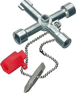Çelës universal teknik Knipex 00 11 03, 4 këmbë, 4 koka, 76mm, metallic/red