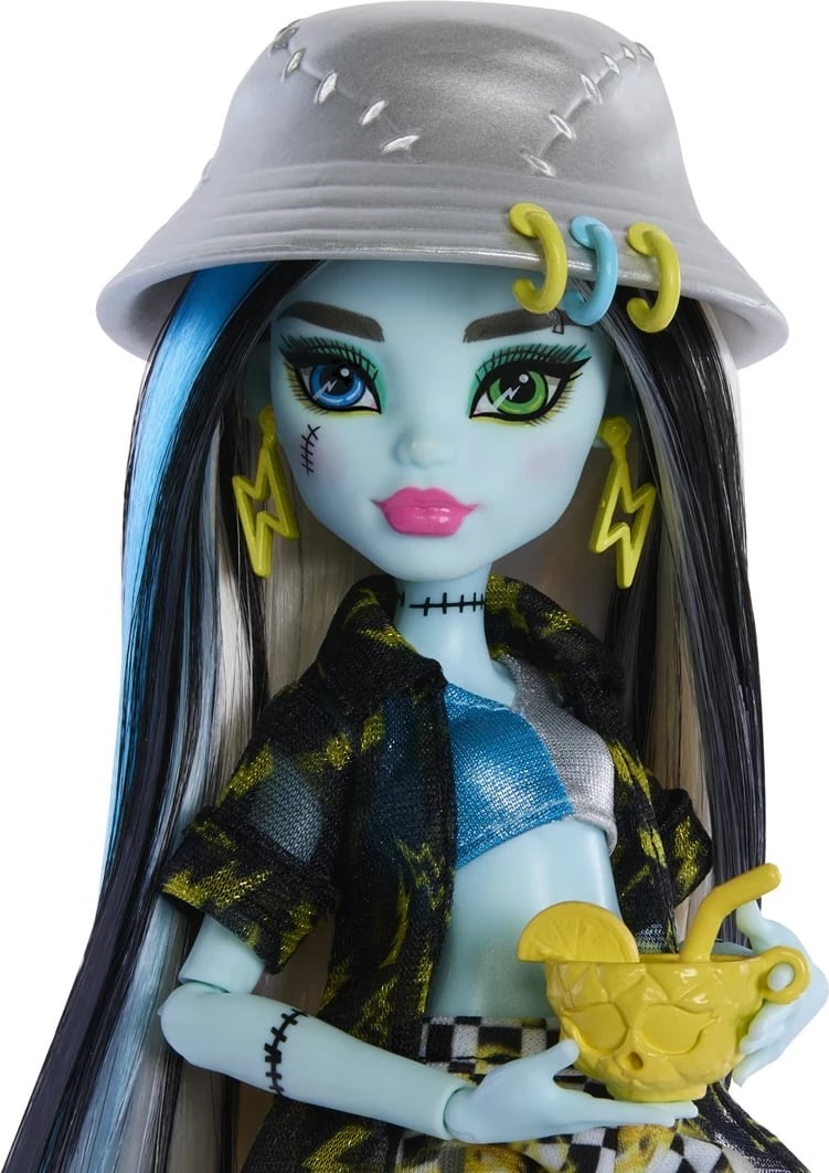 Kukull Monster High Scare-adise Island Frankie Stein, MATTEL, Shumëngjyrëshe