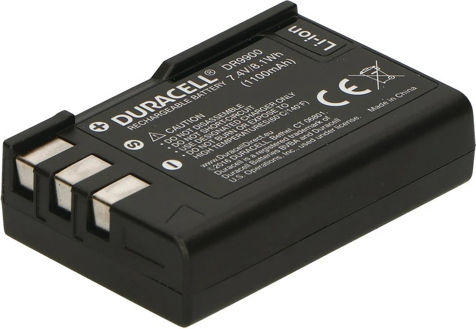 Bateri për kamera Duracell, zëvendëson Nikon EN-EL9, 1100 mAh, E zezë