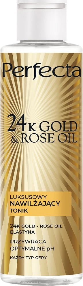 Tonik për fytyrë për femra Perfecta 24K Gold & Rose Oil Luxury Moisturizing, 200ml