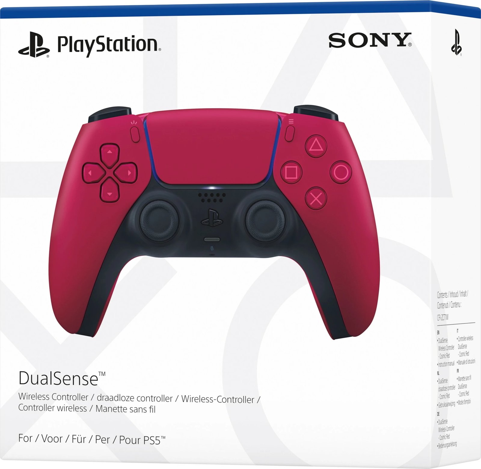 Kontrollues wireless Sony DualSense PS5, Cosmic Red