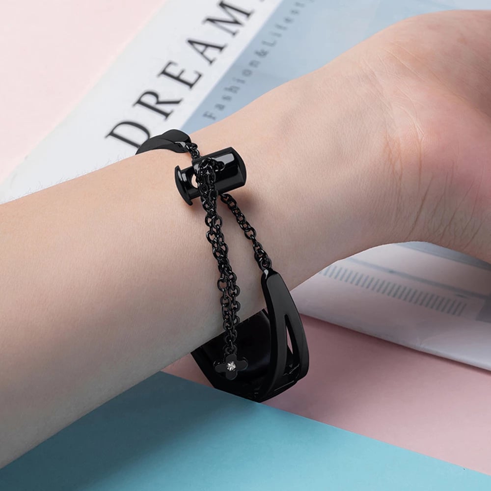 Rrip metalik zëvendësues Hurtel për Xiaomi Mi Band 3/4/5/6, i zi