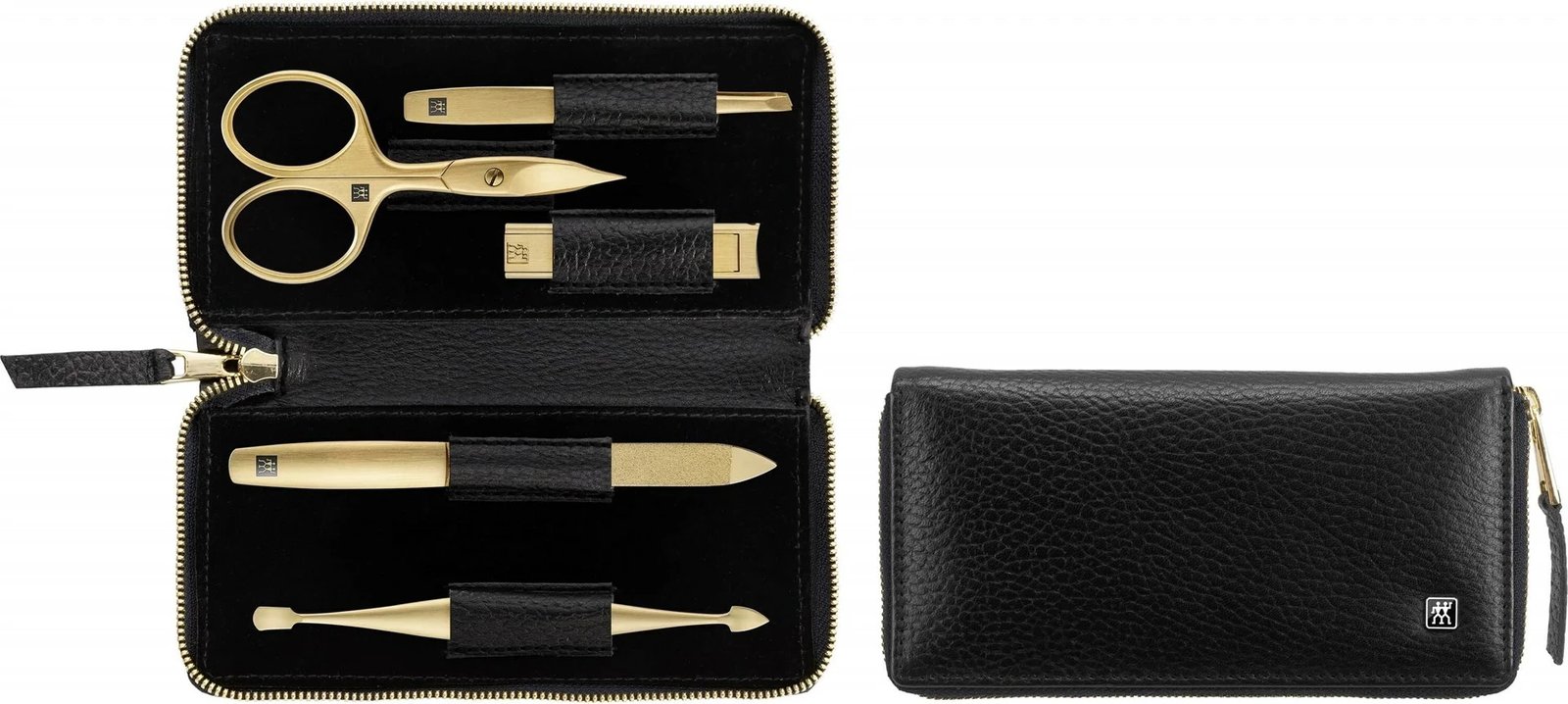 Set manikyr ZWILLING Twinox Gold Edition 97748-004-0, 5 pjesë, lëkurë e zezë