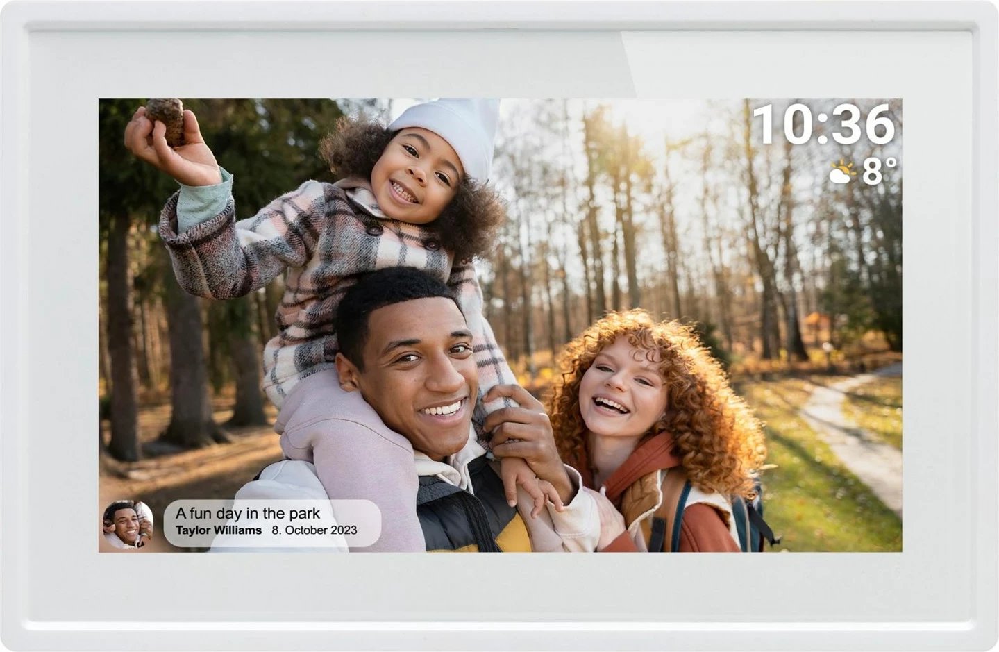 Kornizë digjitale Denver PFF-725W, 7" Touchscreen, Wi-Fi, Bardhë