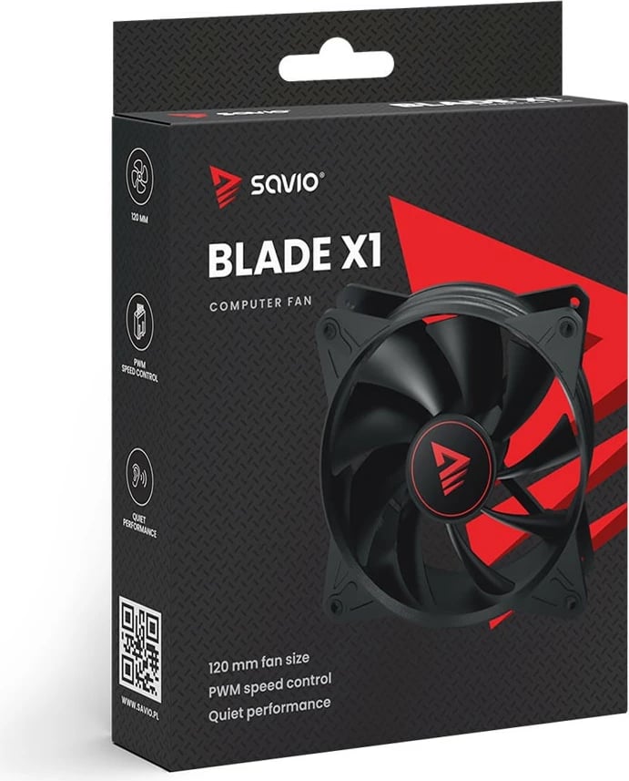 Ventilator kase Savio BLADE X1, 120mm, 4-pin PWM, i zi