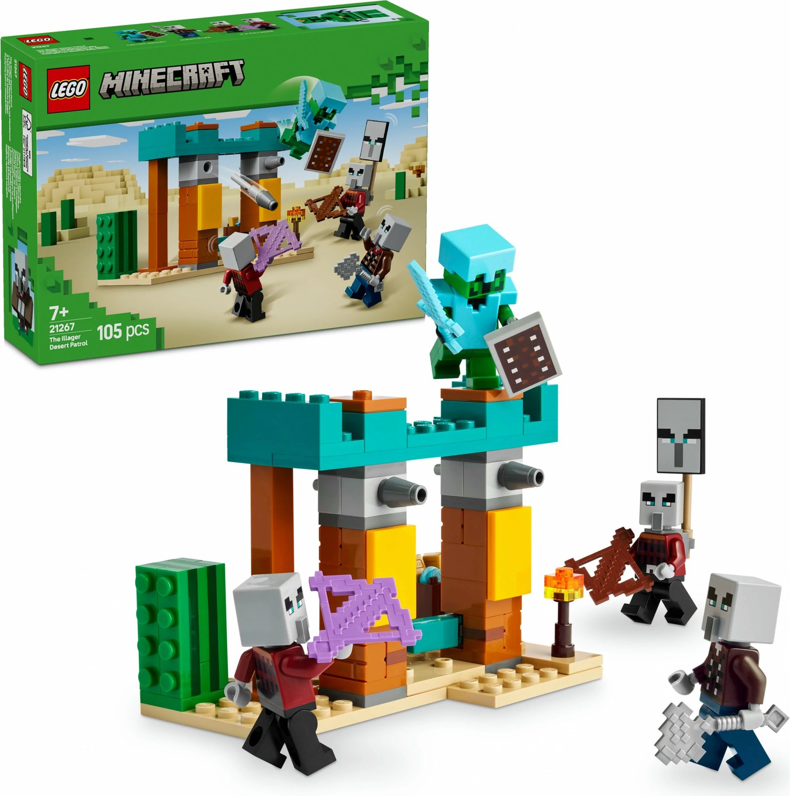 Set ndërtimi LEGO Minecraft 21267, 105 pjesë, shumëngjyrësh