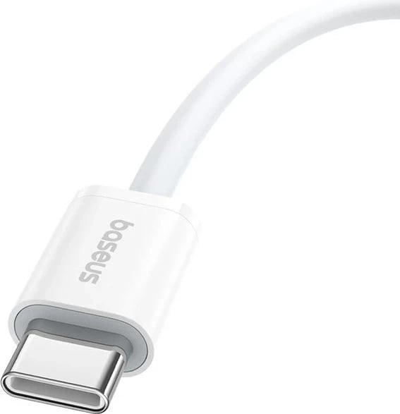 Kabllo USB C në USB C Baseus Superior, 2 m, 30 W, Bardhë