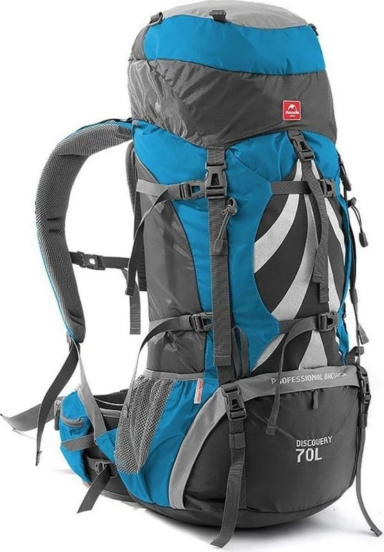 Çantë shpine Naturehike, 70L, Trekking, Blu/Gri