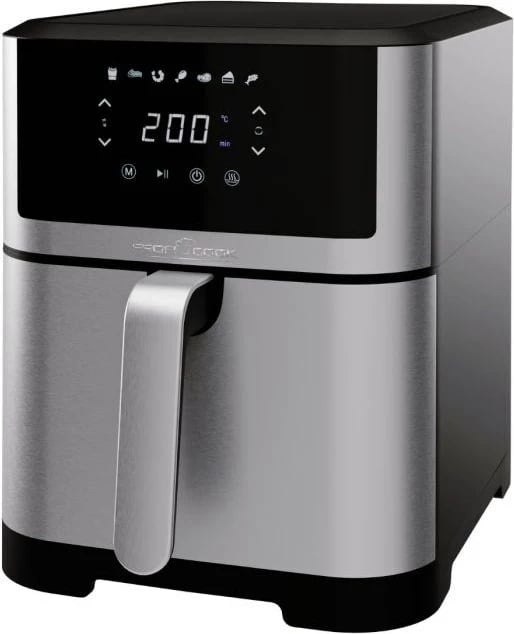 Fritezë me ajër të nxehtë ProfiCook PC-FR 1269, 8 L, 1800 W, E zezë, Inox