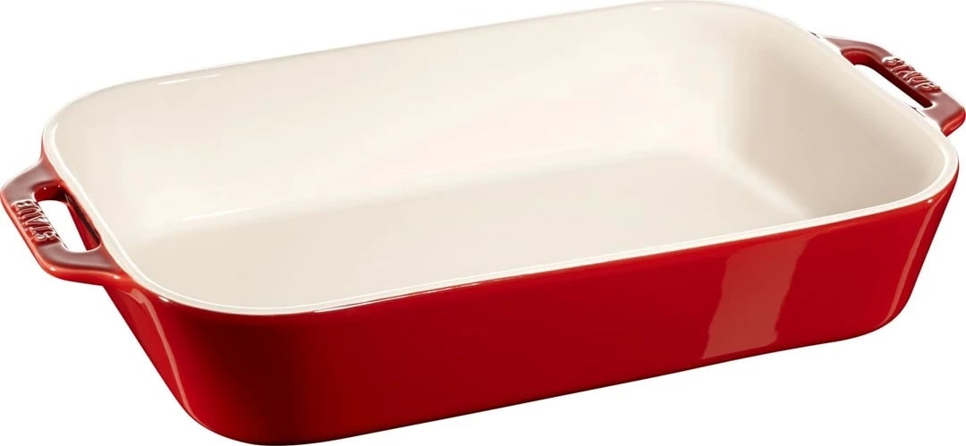 Pjatë qeramike STAUB, 4.5 ltr, e kuqe